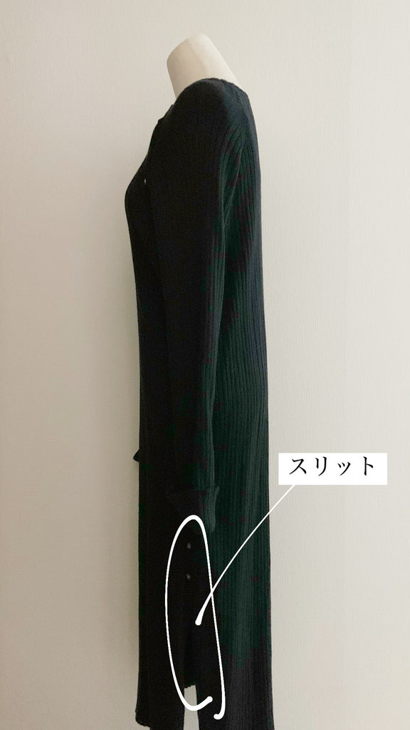 【SEXY】リブニットブラックワンピース (vintage) * + バニラ官能フレーバー付