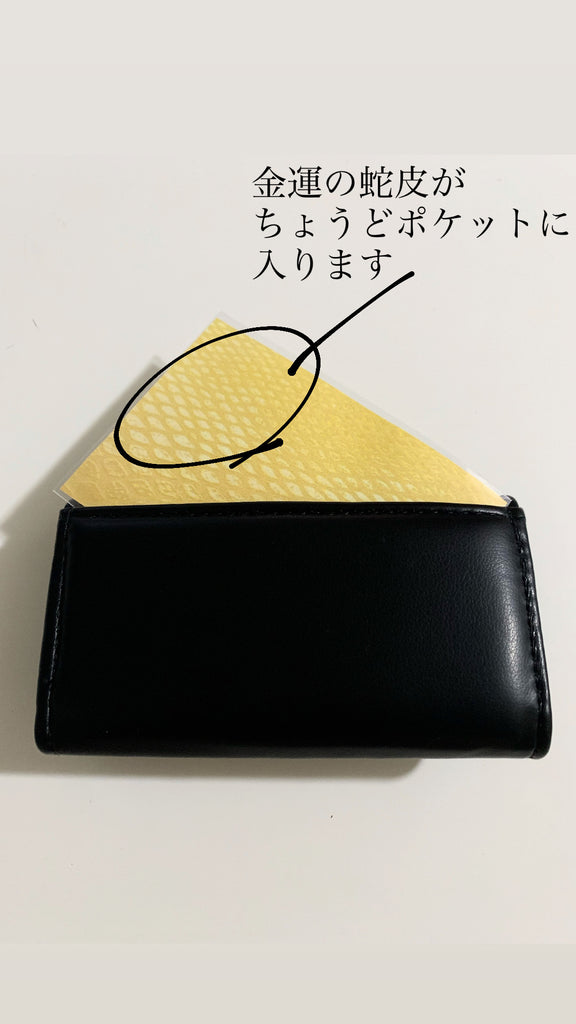 【代引き・コンビニ購入不可】【大きな金運を呼び込む】黒字のキーケース*