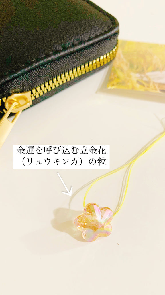 【一粒万倍日スペシャル】黒字の小銭入れ(稲穂シート・立金花の粒)セット2025