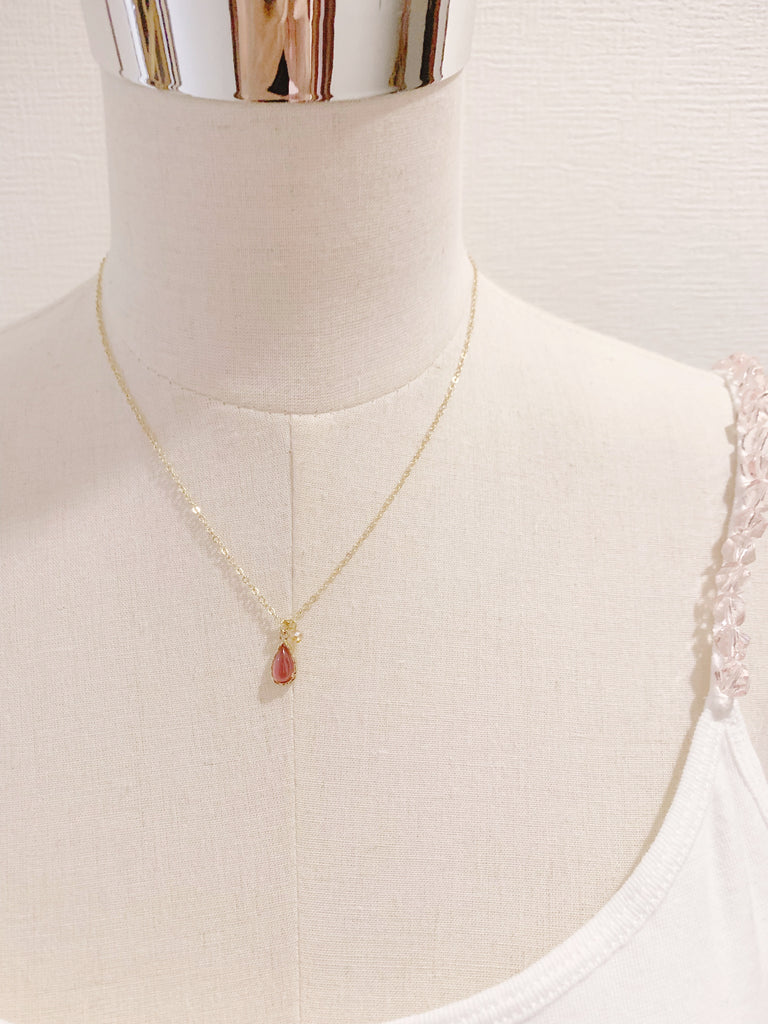 【再入荷なし】【限定1点】嫉妬ネックレス・ストロベリークォーツネックレス+財運クリスタル*