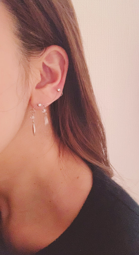 【和の色っぽモテ】月の雫ピアス&イヤーカフ*