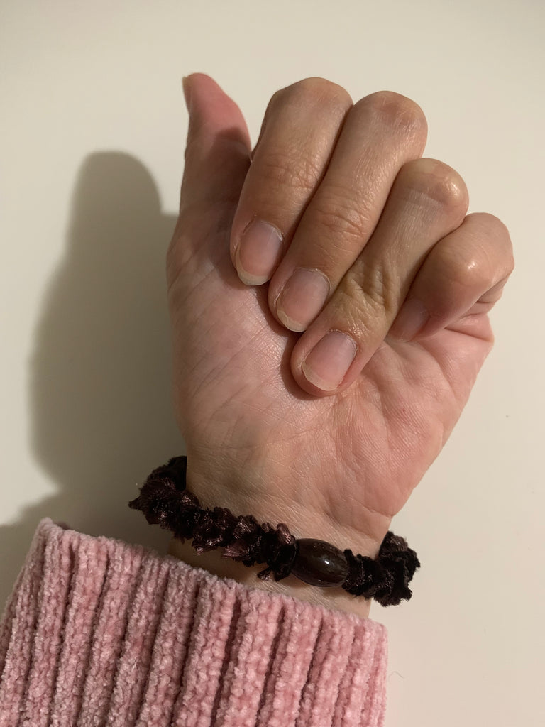 ¥3990→¥1990【黒字効果+メロメロ】ブラックチョコレートモテモテヘアゴム*
