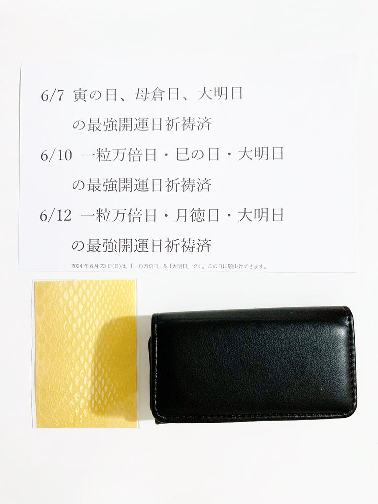 【代引き・コンビニ購入不可】【大きな金運を呼び込む】黒字のキーケース*