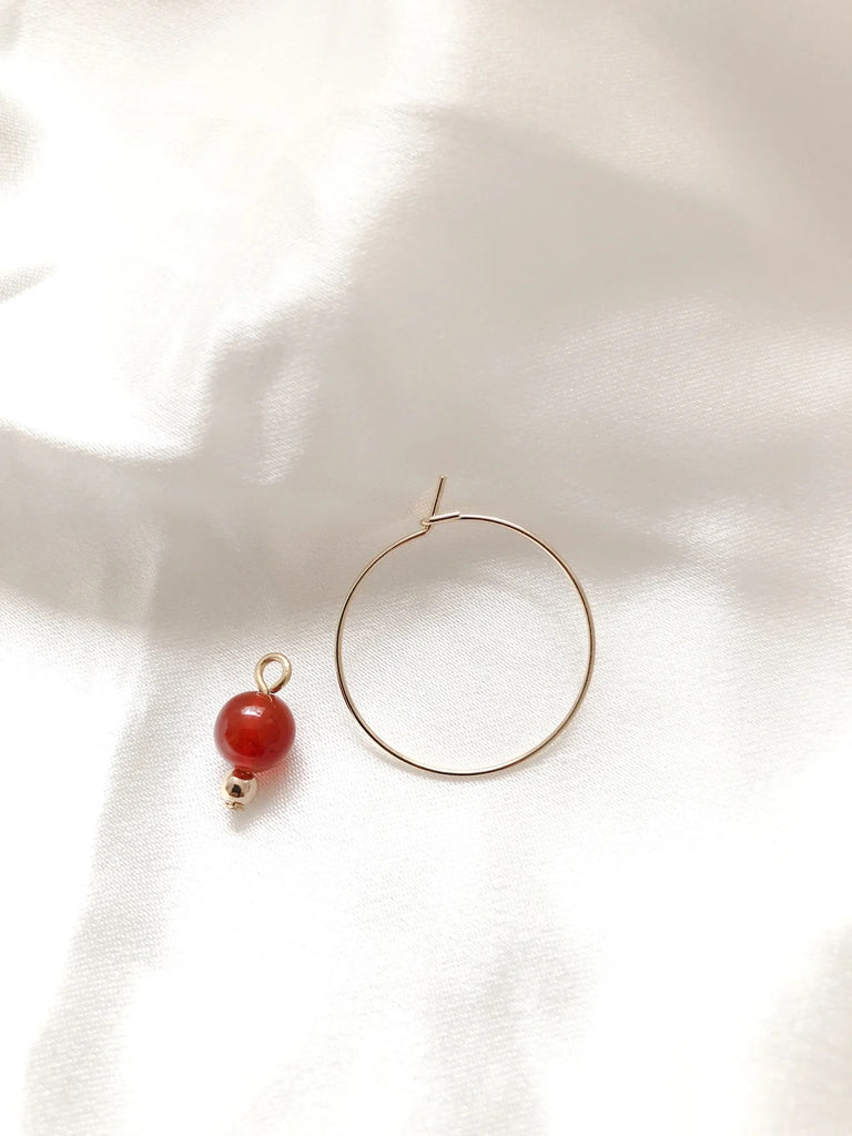 【愛のストーン+性愛の魅力】カーネリアンシンプルピアス*