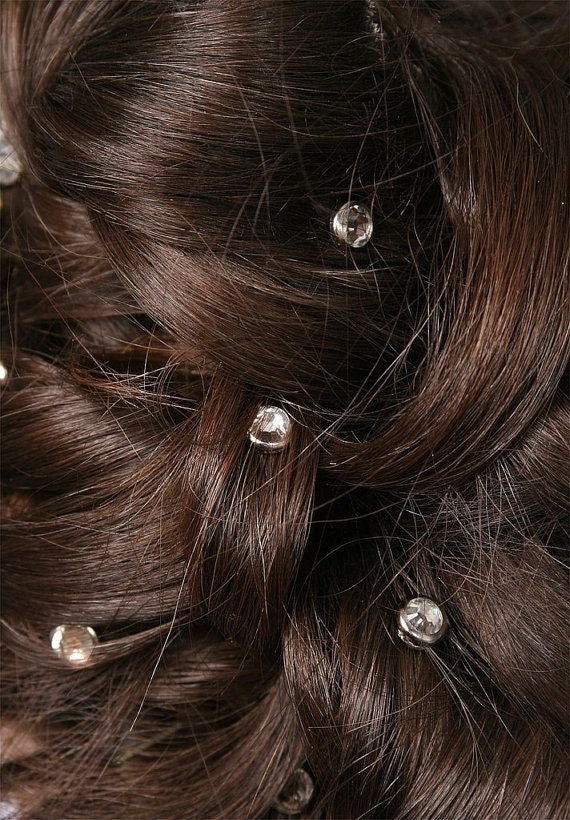 ¥2990→¥1990【5カラット級・金運UP】ダイヤモンド・ヘアピン*(emerald cut)