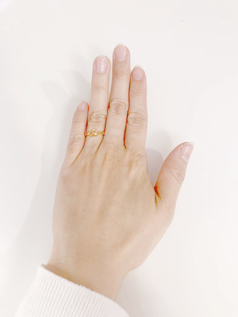 ¥3990【diamond】(星座リング) 4.蟹座(2025年プチ占い付)