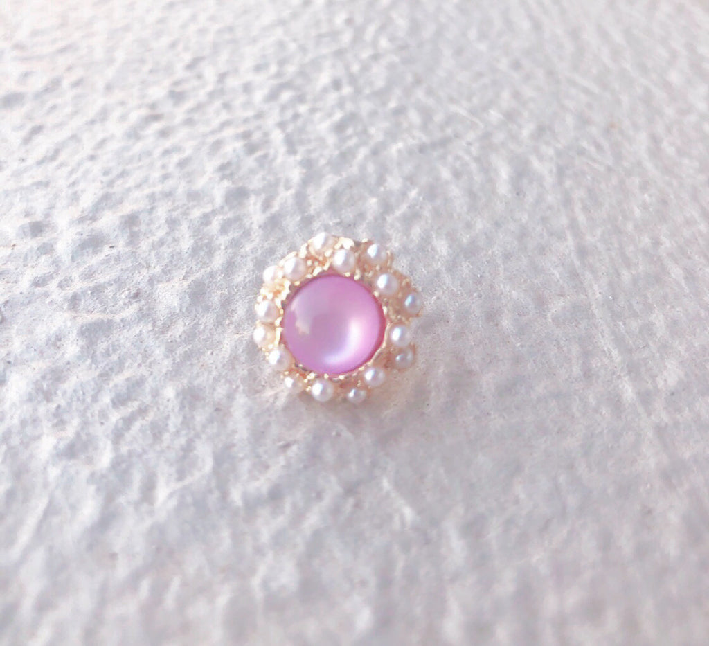 ピンクムーン&パールピアス