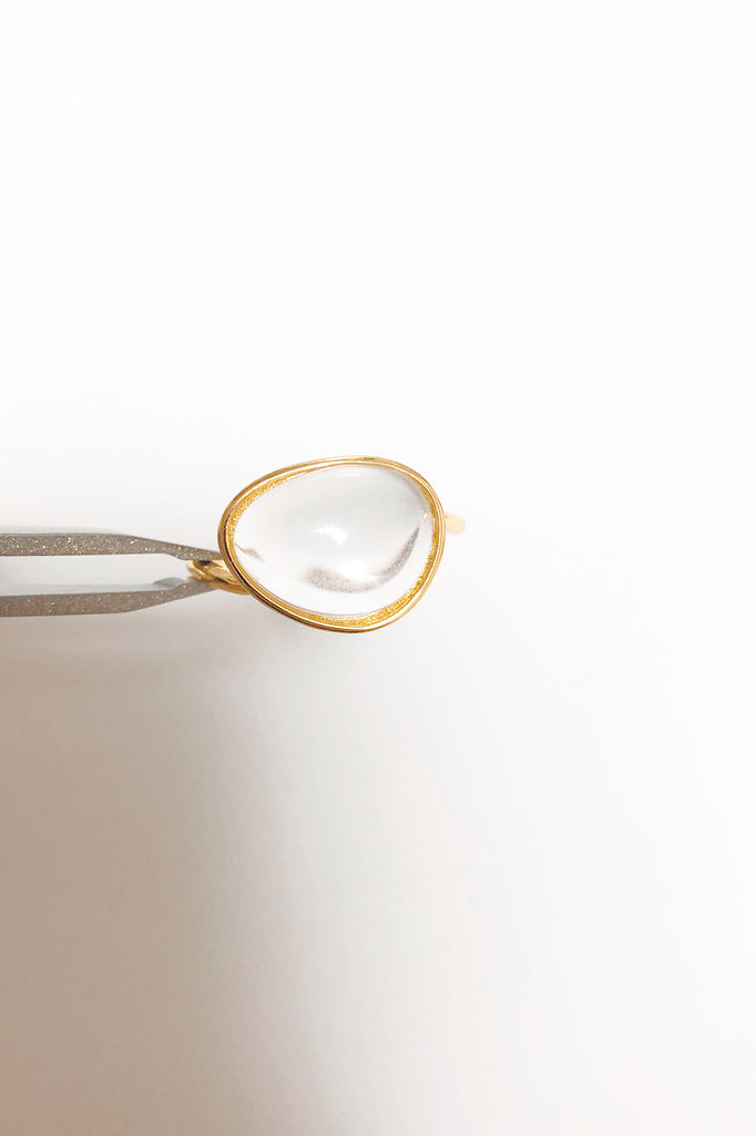 【最強金運の水晶】クリスタルゴールドリング