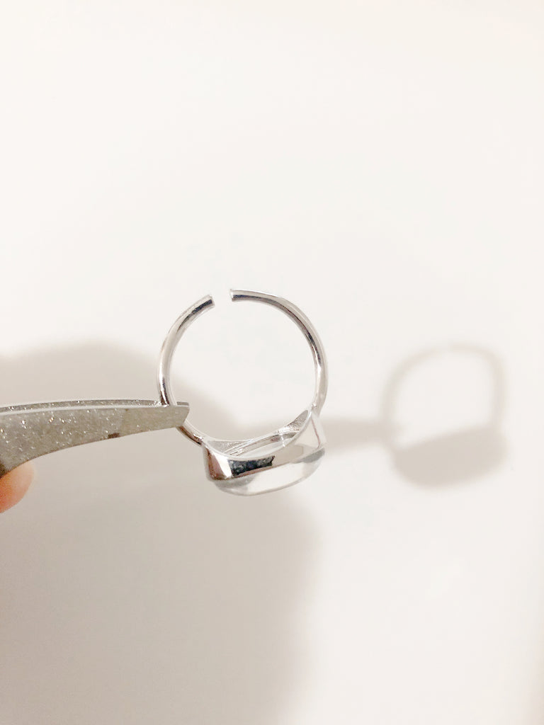 【最強金運の水晶】クリスタルシルバーリング