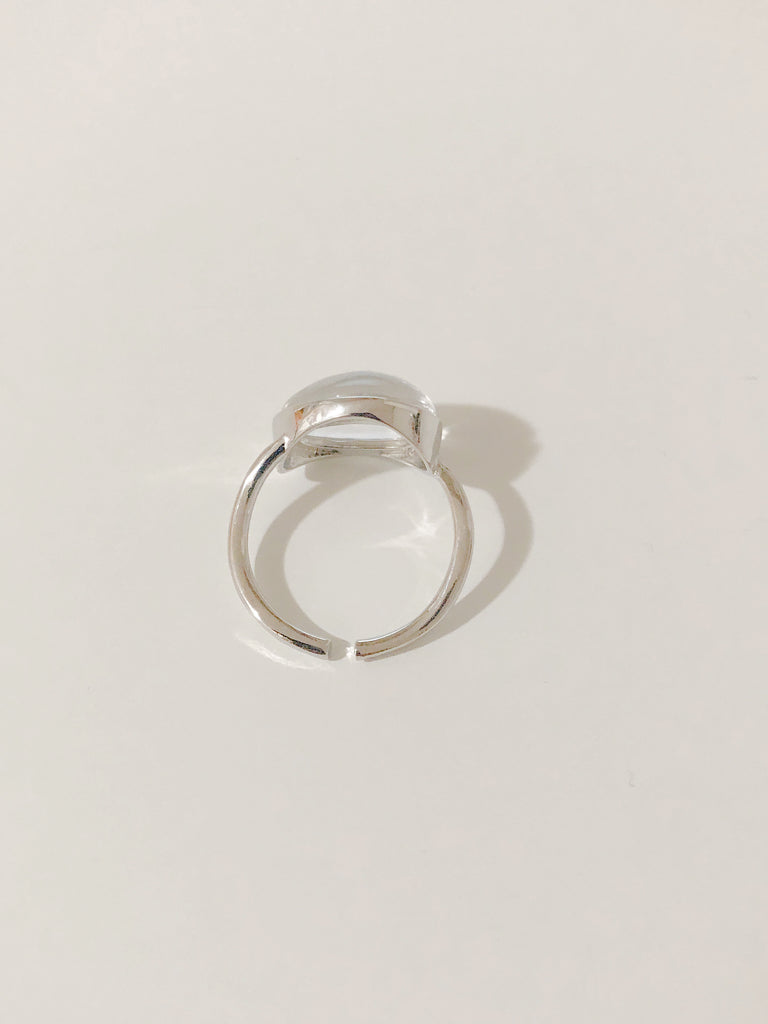 【最強金運の水晶】クリスタルシルバーリング