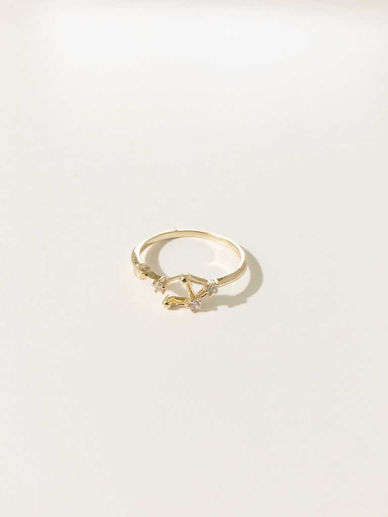 ¥3999【diamond】(星座リング) 7.天秤座(2025年プチ占い付)