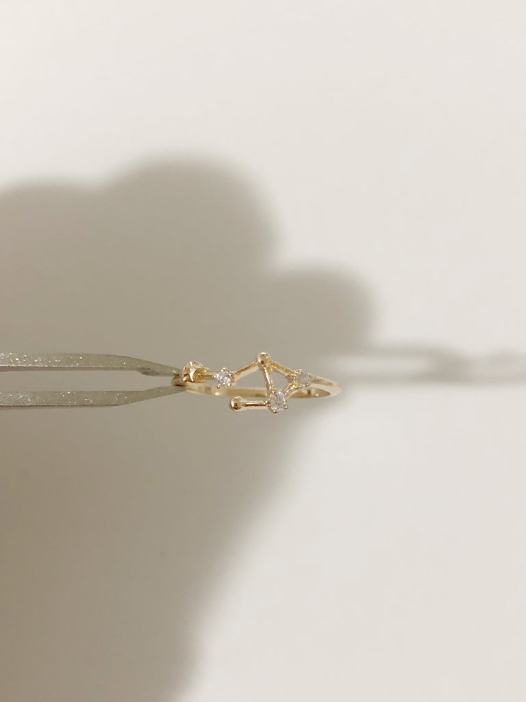 ¥3999【diamond】(星座リング) 7.天秤座(2025年プチ占い付)