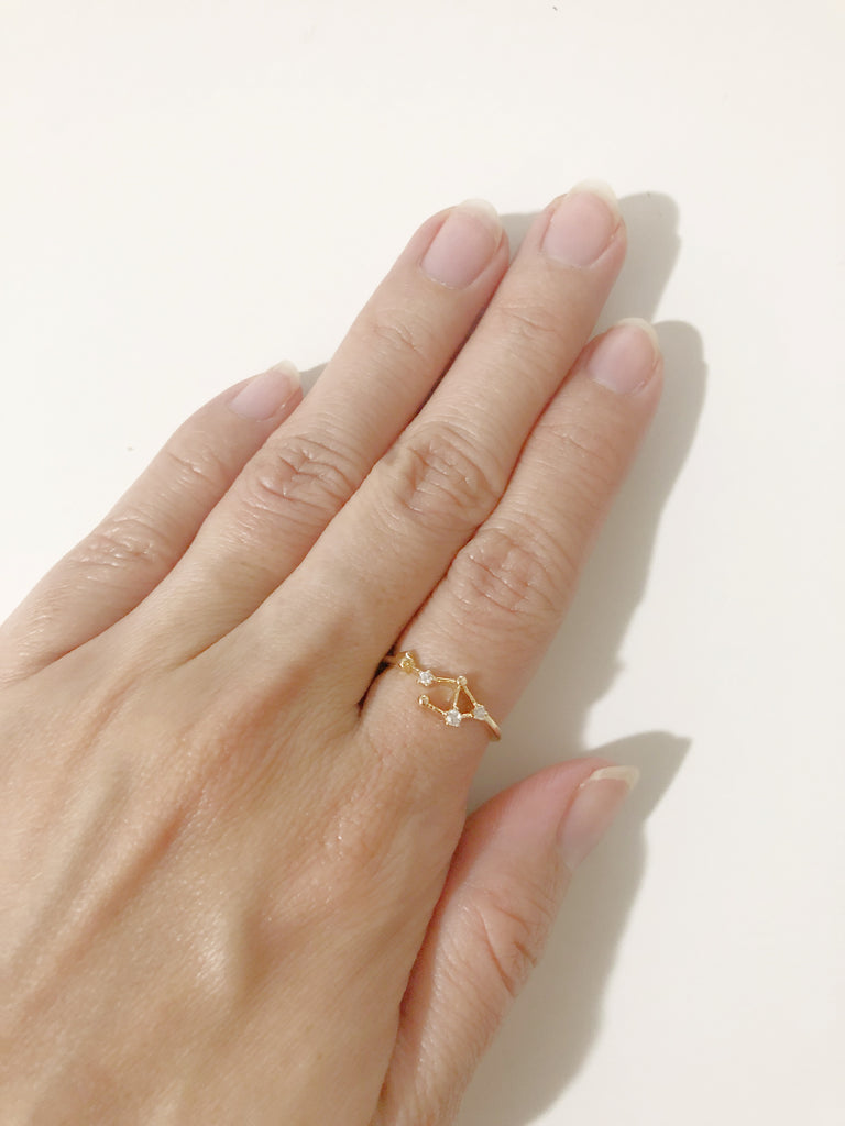 ¥3999【diamond】(星座リング) 7.天秤座(2025年プチ占い付)