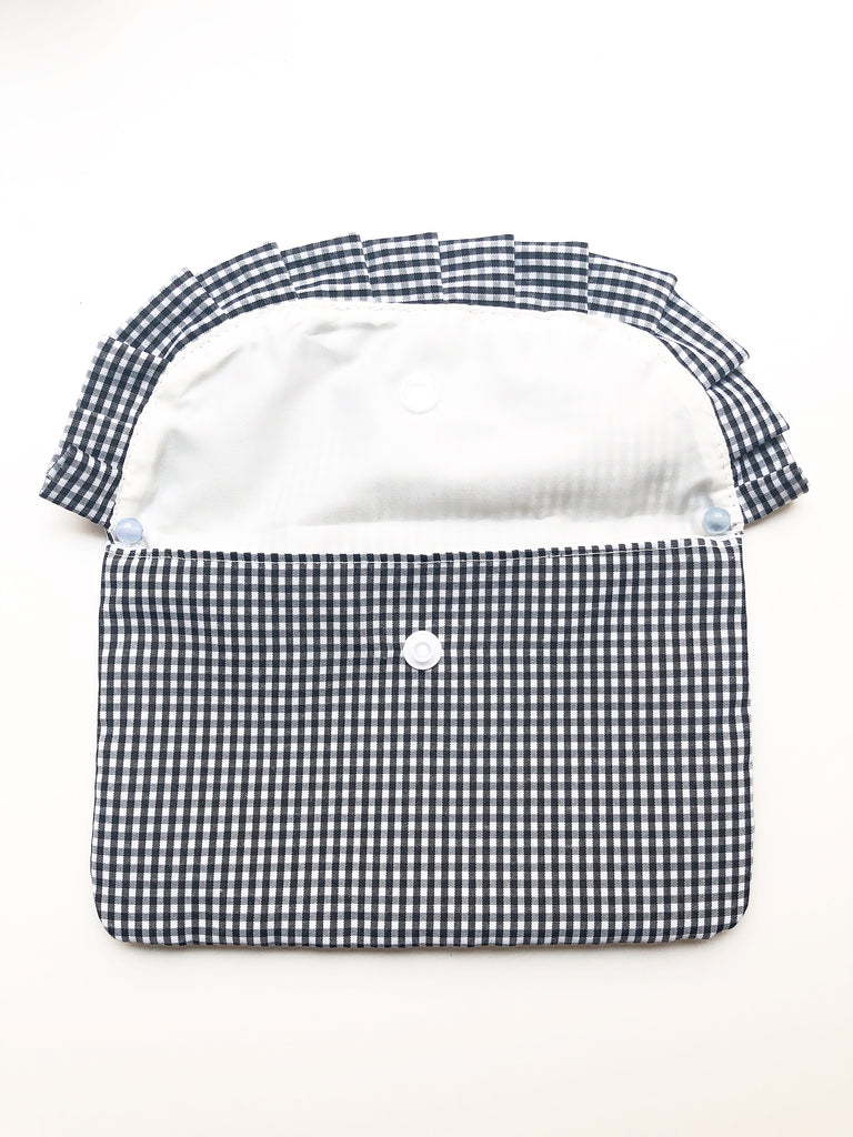 (結婚希望専用) サムシングギンガムチェックポーチ(Black)+恋愛天才石