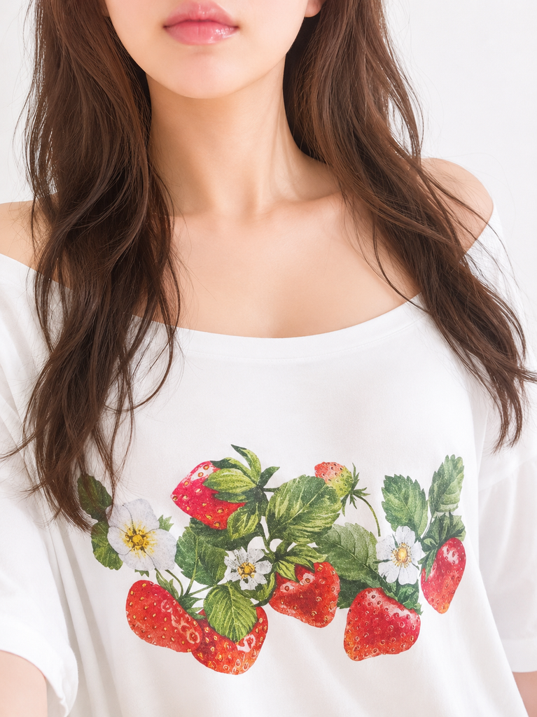 【モテ】スイートストロベリーTシャツ（ブルーレースアゲート付）