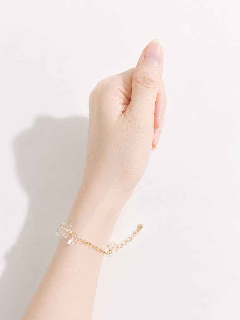 ¥2000オフ [古代秘密儀式]ハニー・クリスタル・ブレスレット*(gold)