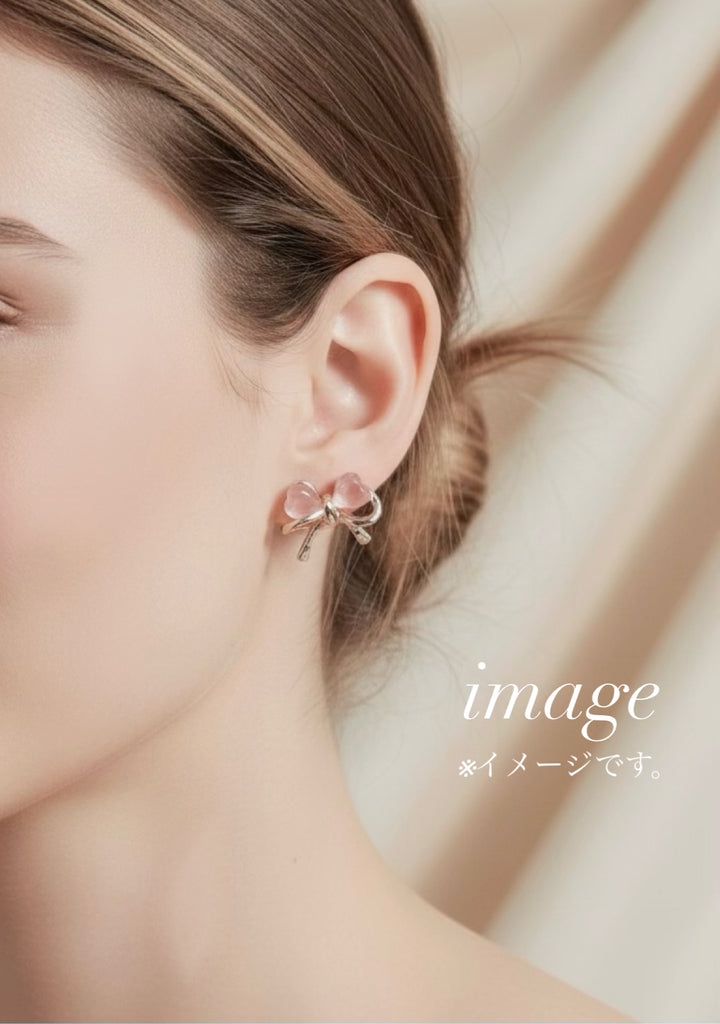 【心を溶かして、抗えなくする】ローズメルト・ツインハートピアス*