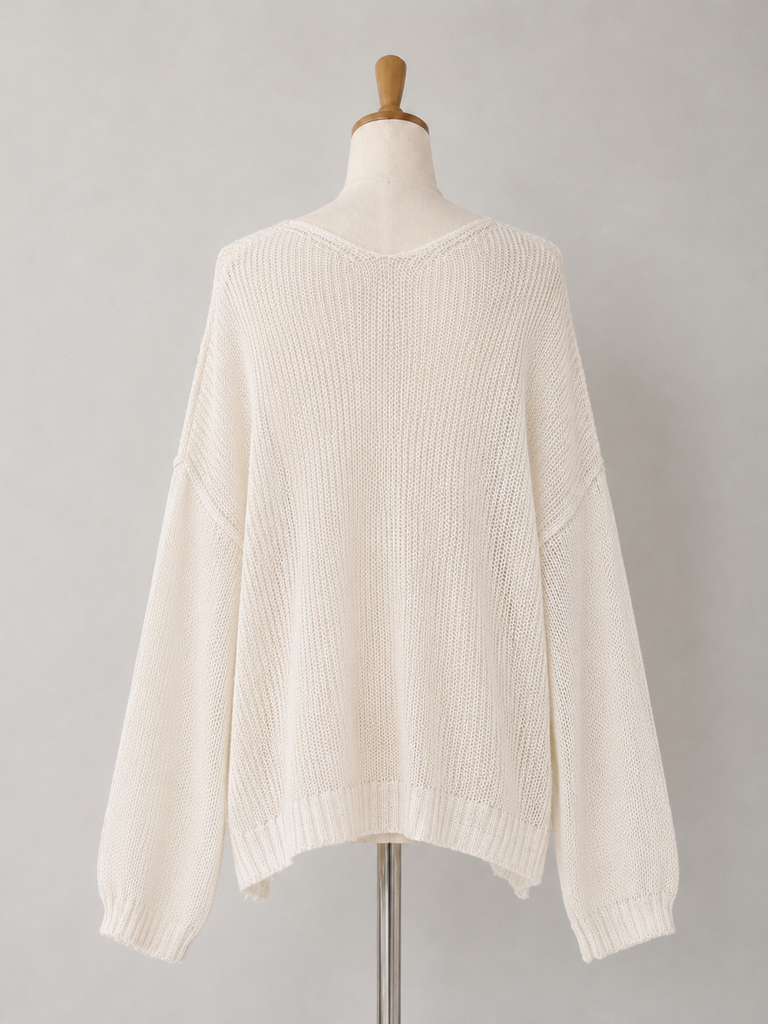 【最強のモテ】シアー透けカーディガン*（Cream Pearl）