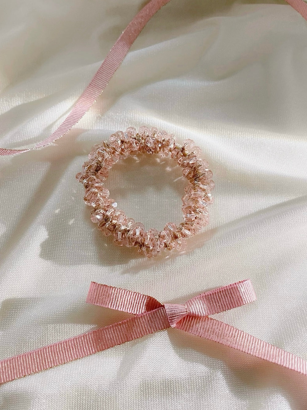 【限定１個】【 相手の心を溶かしてgetする 】 ピンクシュガービーズヘアゴム*