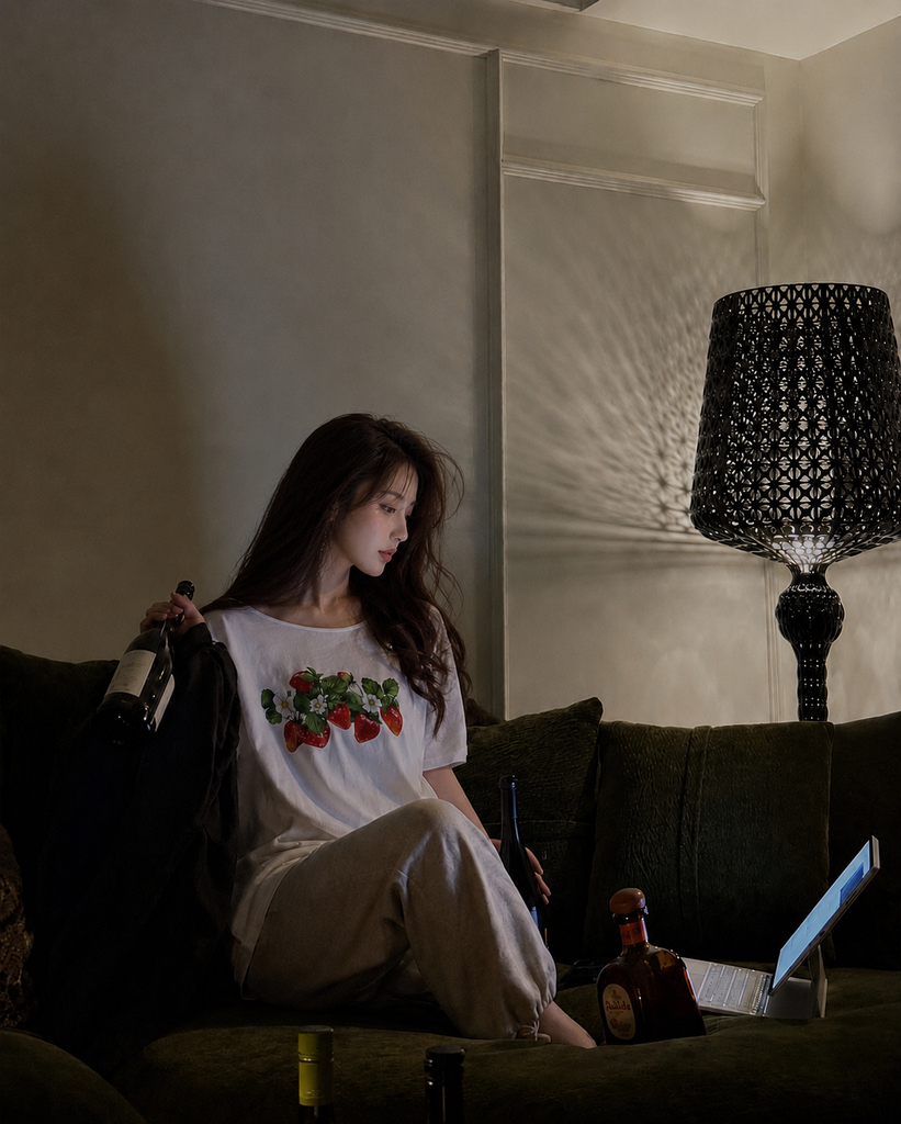 【モテ】スイートストロベリーTシャツ（ブルーレースアゲート付）
