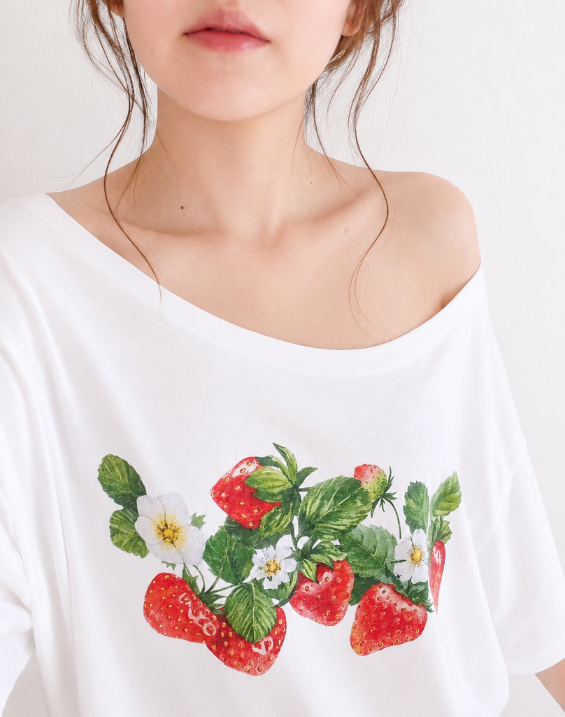 【モテ】スイートストロベリーTシャツ（ブルーレースアゲート付）