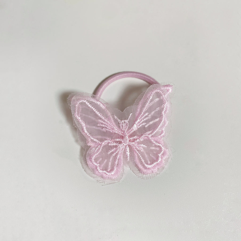 【限定１点】 【バタフライエフェクトを起こす】レース蝶のミニヘアゴム♡