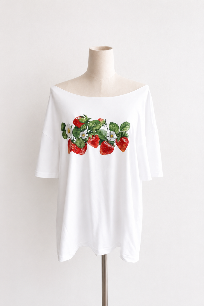 【モテ】スイートストロベリーTシャツ（ブルーレースアゲート付）