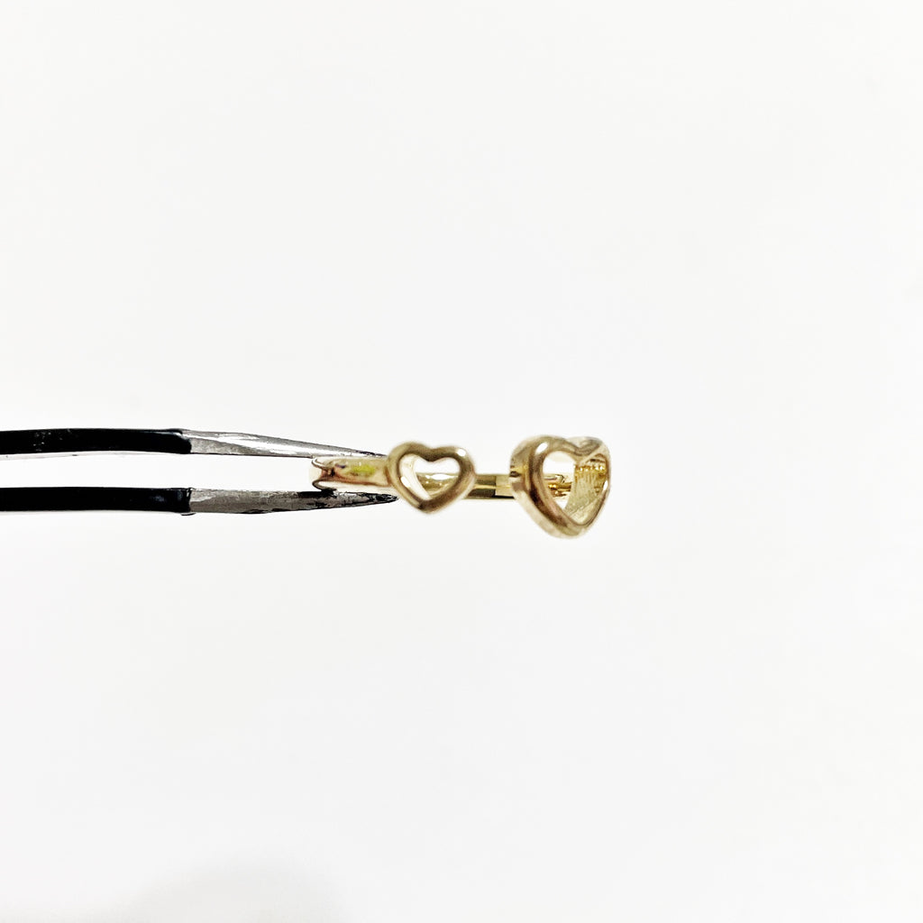 【仕事も恋も引き寄せる】ダブルハート・ピンキーリング* (ゴールド)