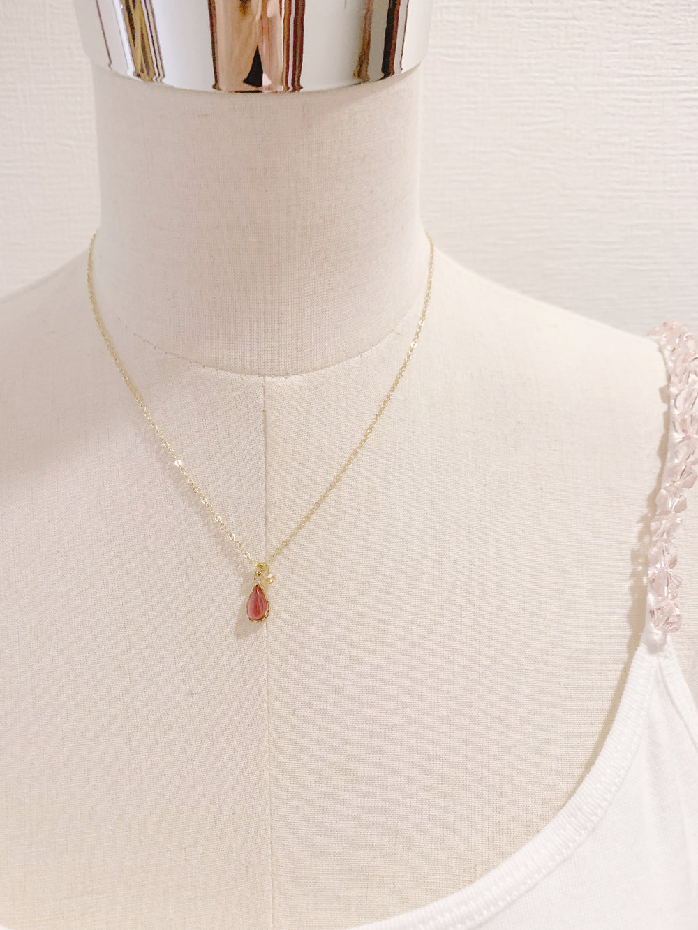 【再入荷なし】【限定１点】嫉妬ネックレス・ストロベリークォーツネックレス+財運クリスタル*