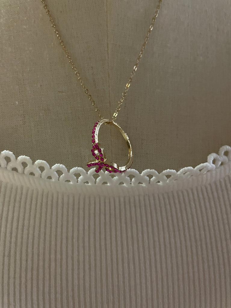¥2999→¥599【最強】[モテモテ] Red Pink Ribbonリング*(OUTLET/no.2)