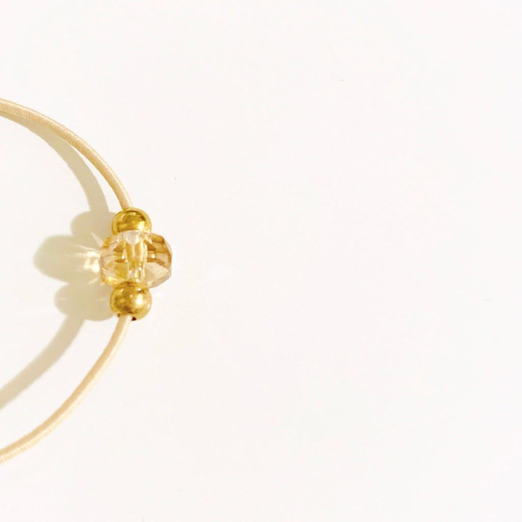 【一粒万倍日】[金運UP] マネーヘアゴム(シャンパーニュマネーストーン)*