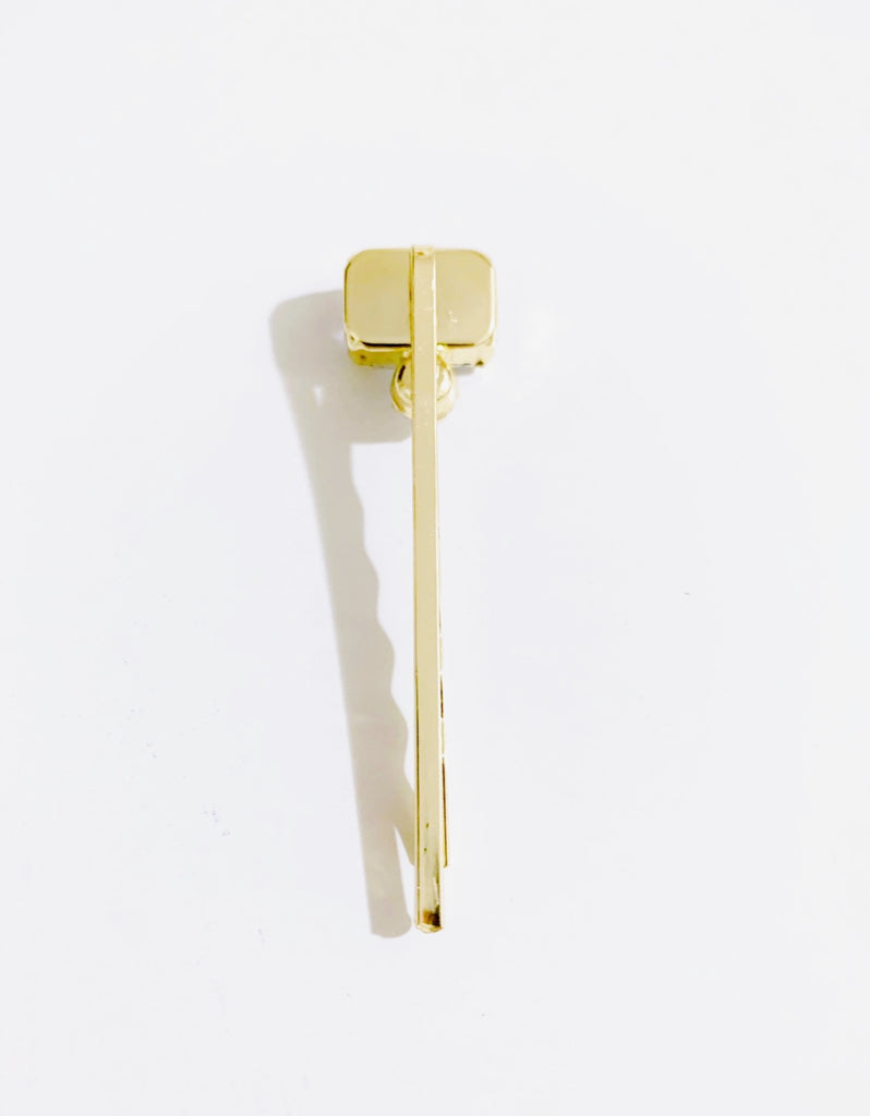 ¥2990→¥1990【５カラット級・金運UP】ダイヤモンド・ヘアピン*(emerald cut)