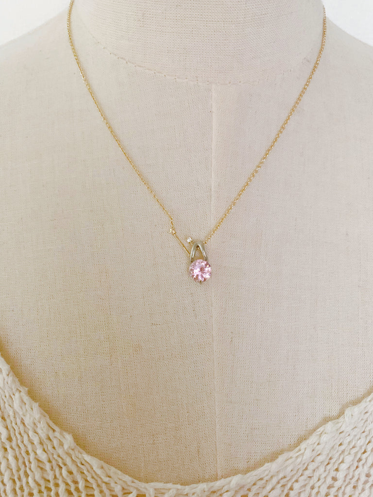 【結婚準備】プレマリーピンクネックレス( Pink Diamond )*