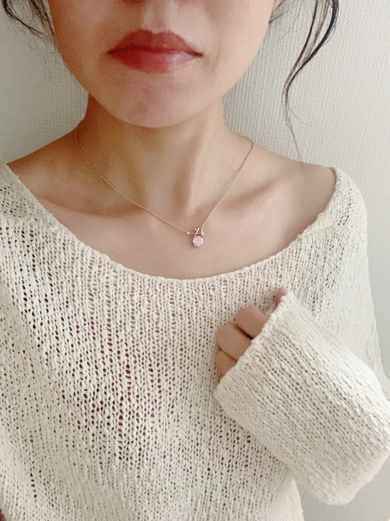 【結婚準備】プレマリーピンクネックレス( Pink Diamond )*