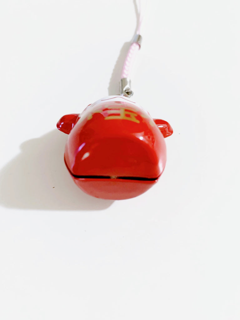 [本日冬至]  宝を招く猫の鈴キーホルダー(red)*