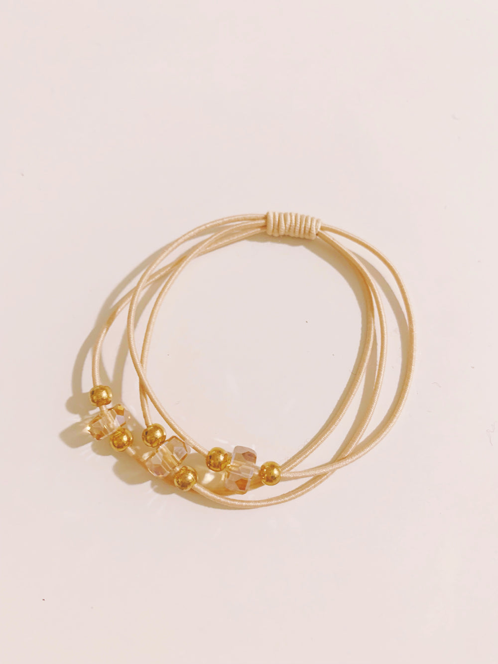 【巳の日】[金運UP] マネーヘアゴム(シャンパーニュマネーストーン)*