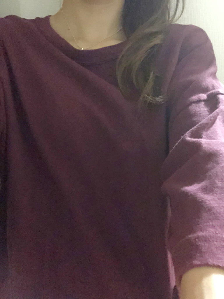 "金運up"の願いが叶うコットン100%ボルドーカットソーワンピース*(vintage)