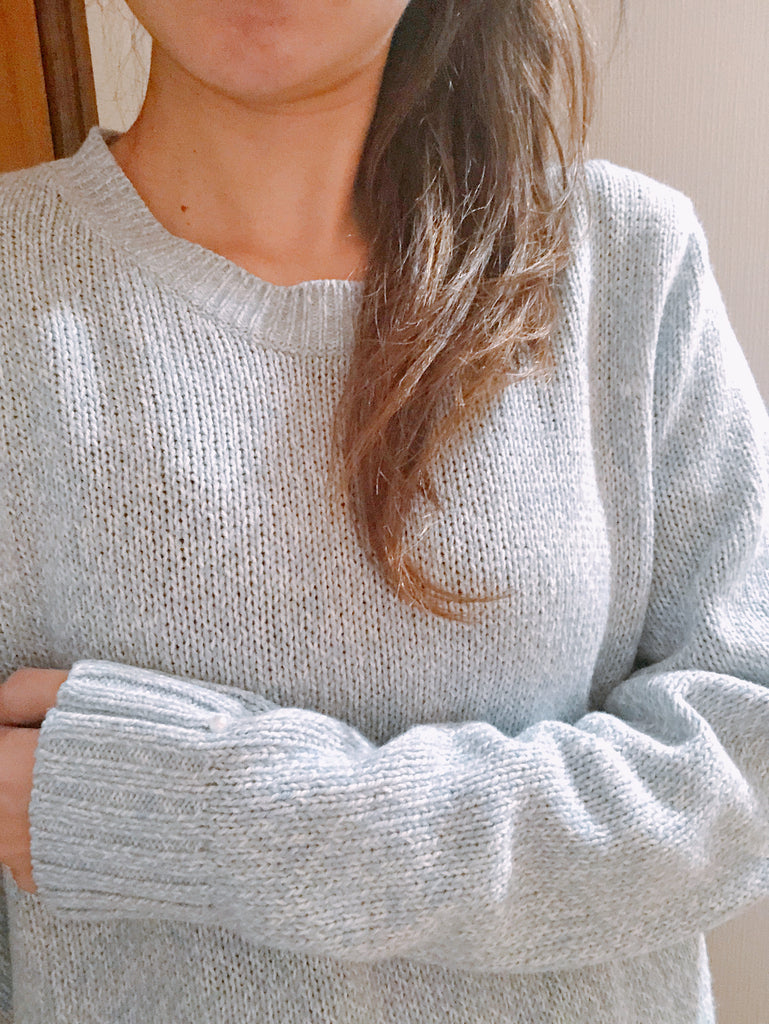 "金運up"の願いが叶うライトブルーニットトップス*(VINTAGE)