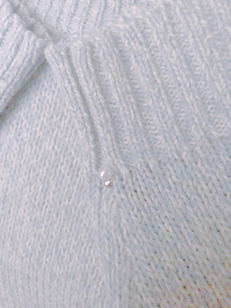 "金運up"の願いが叶うライトブルーニットトップス*(VINTAGE)