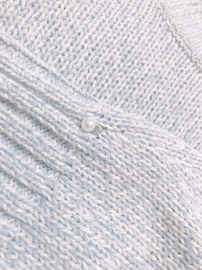 "金運up"の願いが叶うライトブルーニットトップス*(VINTAGE)