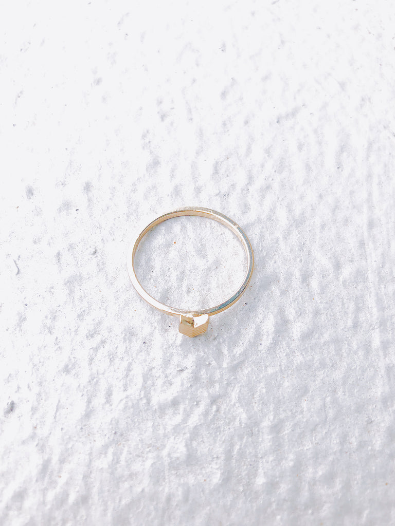 (フラワー付)ムーンペアリング・ラ・フレッチェリング*la fleche ring**