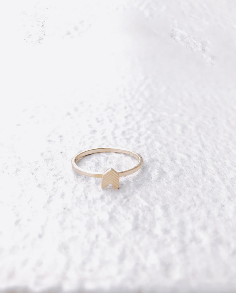 (フラワー付)ムーンペアリング・ラ・フレッチェリング*la fleche ring**